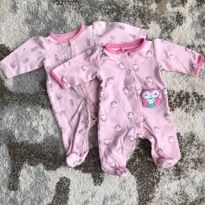 Carters just one you 2 newborn girl onsies pink